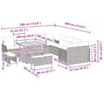 vidaXL 13-dielna súprava s vankúšmi čierny poly ratan akácia – Obrázok 12