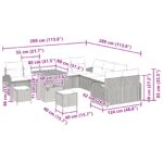 vidaXL 13-dielna záhradná súprava s vankúšmi béžová polyratan akácia – Obrázok 12