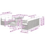 vidaXL set záhradných pohoviek s vankúšmi, 10 kusov, čierny polyratan, akáciový – Obrázok 12