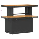 vidaXL 10-dielny záhradný sofa set s vankúšmi Čierny polyratan akácia – Obrázok 8