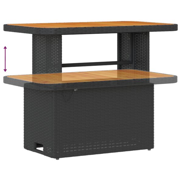 vidaXL 10-dielny záhradný sofa set s vankúšmi Čierny polyratan akácia – Obrázok 8