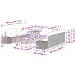 vidaXL 11-dielna záhradná pohovka s vankúšmi čierne poly ratanové akácie – Obrázok 10