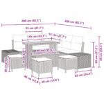 vidaXL 9-dielna záhradná pohovka s vankúšmi Béžová poly ratan akácia – Obrázok 10