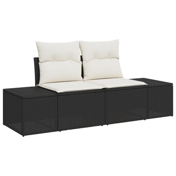 3362820_4.jpg vidaXL 12-dielny záhradný gaučový set s vankúšmi Čierny Polyratan Akácia – Obrázok 4