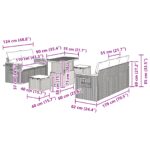 vidaXL 8-dielna záhradná súprava s vankúšmi čierny poly ratan akáciový – Obrázok 13