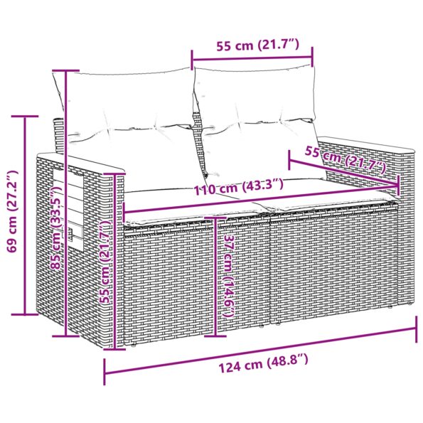 3363194_13.jpg vidaXL 9-dielna súprava záhradného sofa s vankúšmi čierny poly ratan akácia – Obrázok 13