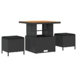vidaXL 12-dielny záhradný set s vankúšmi, Čierny Polyratan Acacia – Obrázok 4