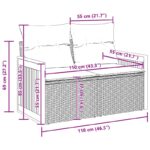 vidaXL 9-dielna záhradná súprava pohoviek s vankúšmi Čierny Poly Ratan Akácia – Obrázok 11