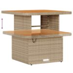 vidaXL 13-dielny záhradný sofa set s vankúšmi béžový poly ratan akácia – Obrázok 11