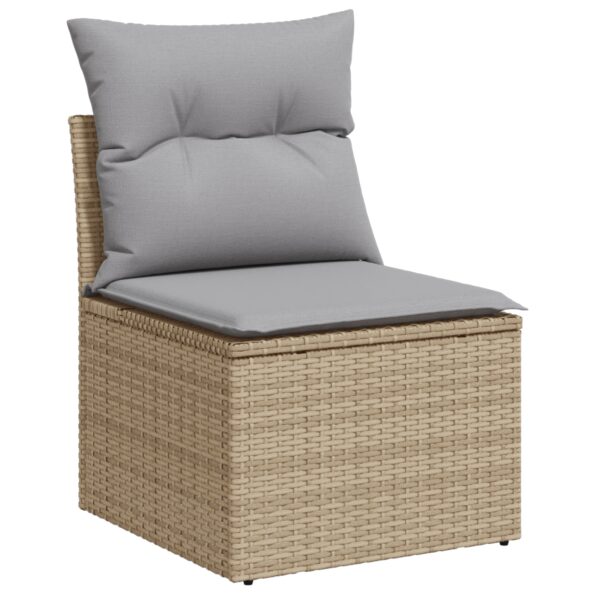 3363492_4.jpg vidaXL 13-dielny záhradný sofa set s vankúšmi béžový poly ratan akácia – Obrázok 4