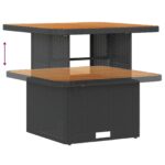 vidaXL 9 kusový záhradný pohovkový set s vankúšmi čierny poly ratan acacia – Obrázok 9