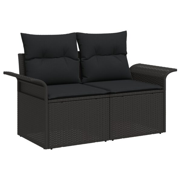 3364119_6.jpg vidaXL 12-dielny záhradný sedací set s vankúšmi čierny poly ratan akácia – Obrázok 6