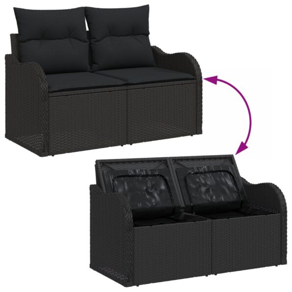3364244_12.jpg vidaXL 12 kusová záhradná pohovka s vankúšmi čierna poly ratan akácia – Obrázok 12