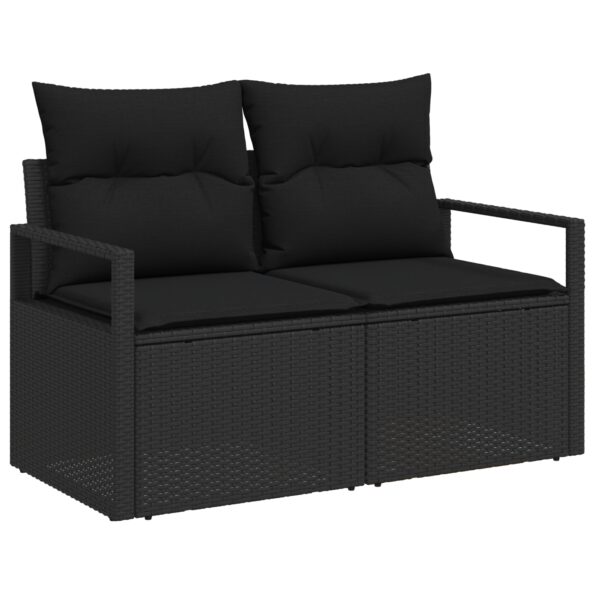 3364509_6.jpg vidaXL 12-dielny záhradný pohovka set s vankúšmi v čiernom polyratane – Obrázok 6