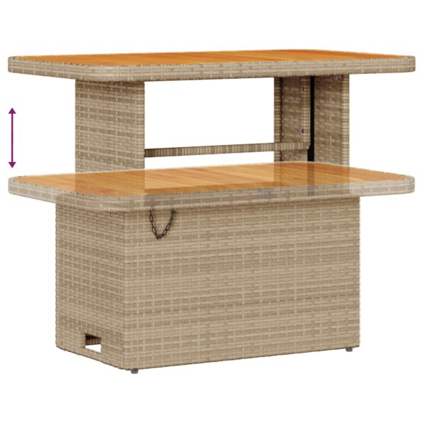 3364721_11.jpg vidaXL 10-dielny záhradný pohovkový set s vankúšmi Béžový Poly Rattan Akácia – Obrázok 11