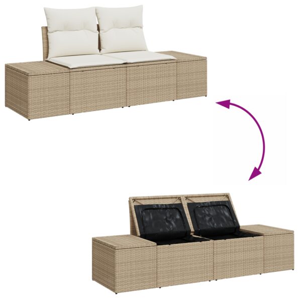 3364721_9.jpg vidaXL 10-dielny záhradný pohovkový set s vankúšmi Béžový Poly Rattan Akácia – Obrázok 9