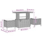 vidaXL 8-dielna záhradná sada sofa s vankúšmi z čierneho polyratanu a akácie – Obrázok 12