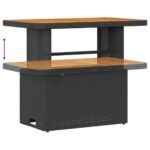 vidaXL 11-dielny set záhradných pohoviek s vankúšmi - Čierna polyratanová akácia – Obrázok 10