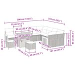 vidaXL 12-dielna záhradná sada so vankúšmi čierny polyratan akácia – Obrázok 12