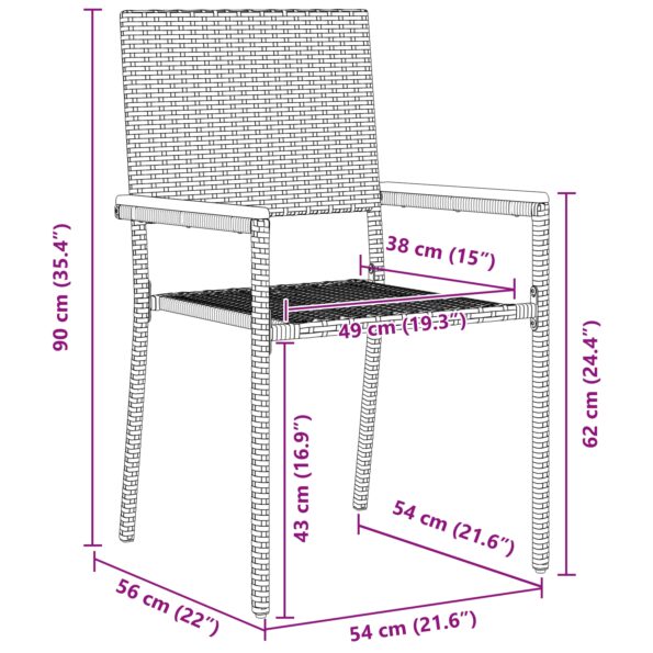 3365385_10.jpg vidaXL 3-dielny záhradný jedálenský set sivý poly ratan – Obrázok 10
