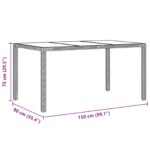 vidaXL 7 kusová záhradná súprava na stolovanie čierny poly ratan – Obrázok 11