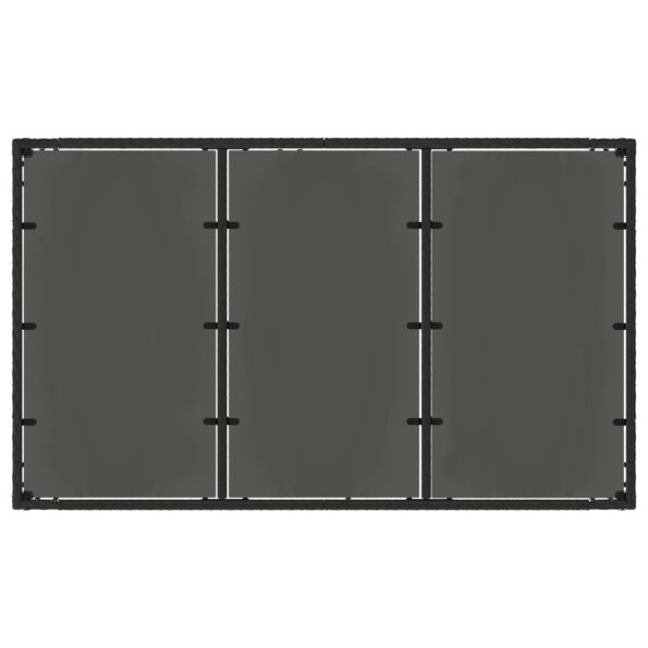 vidaXL 7 kusová záhradná súprava na stolovanie čierny poly ratan – Obrázok 8