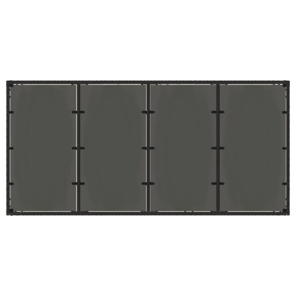 vidaXL 7-dielny záhradný jedálenský set čierny polyratan – Obrázok 8