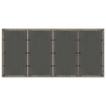 vidaXL 9-dielna súprava záhradného jedálenského setu šedý poly ratan – Obrázok 8