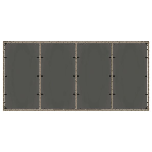 vidaXL 9-dielna súprava záhradného jedálenského setu šedý poly ratan – Obrázok 8