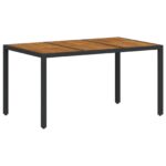 vidaXL 7-dielna záhradná jedálenská súprava čierny poly ratan – Obrázok 5