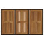 vidaXL 7-dielna záhradná jedálenská súprava čierny poly ratan – Obrázok 8