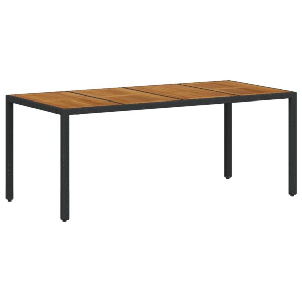 3365442_5.jpg vidaXL 7-dielny záhradný jedálenský set Čierny poly ratan akácia – Obrázok 5