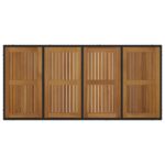 vidaXL záhradný jedálenský set 9 kusov čierny poly ratan akácia – Obrázok 8