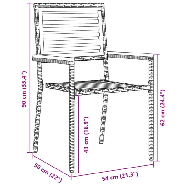 3365499_10.jpg vidaXL 7-dielna záhradná jedálenská súprava čierna poly rattan akácia – Obrázok 10