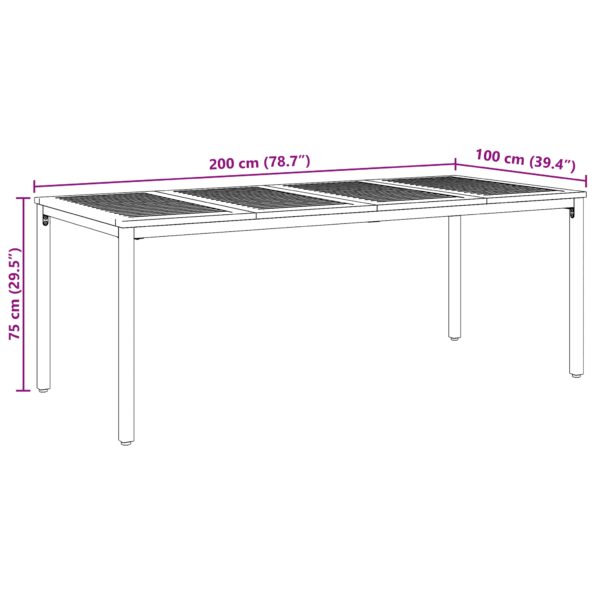 vidaXL 7-dielny záhradný jedálenský set Béžová poly ratan akácia – Obrázok 11