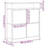 vidaXL Skriňa na topánky s 4 otočnými zásuvkami Čierny dub 100x34x112 cm – Obrázok 12