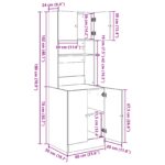 vidaXL Kuchynská skriňa Čierny dub 60x50x180 cm Inžinierske drevo – Obrázok 13