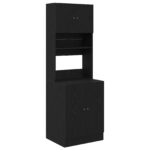 vidaXL Kuchynská skriňa Čierny dub 60x50x180 cm Inžinierske drevo – Obrázok 2