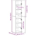 vidaXL Vysoký stôl Staré drevo 40x42.5x185 cm Lieková doska – Obrázok 13