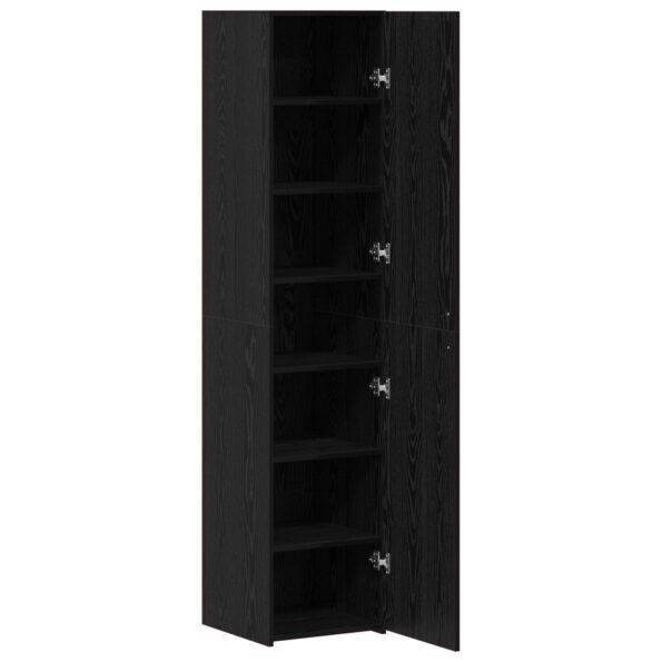 vidaXL vysoká skrinka čierny dub 40x42.5x185 cm kompozitné drevo – Obrázok 5