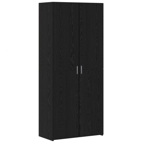vidaxl Highboard Čierny Dub 40x42.5x185 cm Kompozitné Drevo – Obrázok 2