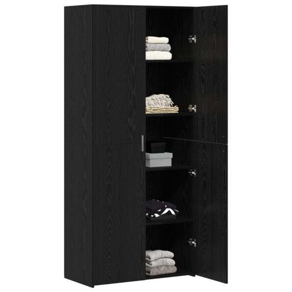 vidaxl Highboard Čierny Dub 40x42.5x185 cm Kompozitné Drevo – Obrázok 3