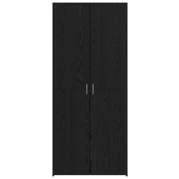 vidaxl Highboard Čierny Dub 40x42.5x185 cm Kompozitné Drevo – Obrázok 6