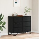 vidaXL Komoda čierny dub 91x35.5x74.5 cm inžinierske drevo