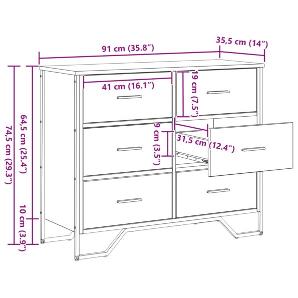 3365605_10.jpg vidaXL Komoda čierny dub 91x35.5x74.5 cm inžinierske drevo – Obrázok 10