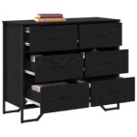 vidaXL Komoda čierny dub 91x35.5x74.5 cm inžinierske drevo – Obrázok 3