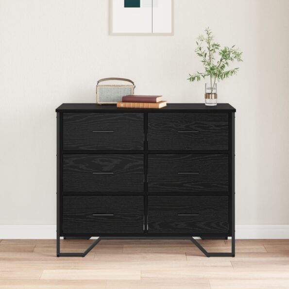 3365605_4.jpg vidaXL Komoda čierny dub 91x35.5x74.5 cm inžinierske drevo – Obrázok 4