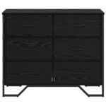 vidaXL Komoda čierny dub 91x35.5x74.5 cm inžinierske drevo – Obrázok 6
