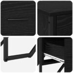 vidaXL Komoda čierny dub 91x35.5x74.5 cm inžinierske drevo – Obrázok 9