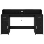 vidaXL Stôl čierny dub 160x55x91 cm Inžinierske drevo – Obrázok 6